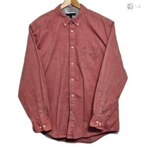 Tommy Hilfiger Classic Fit Shirt – XL – Red with Logo – Great Condition